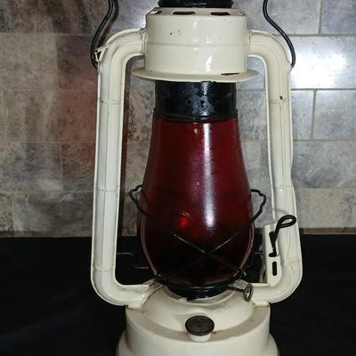 Dietz No. 2 Blizzard lantern with red globe