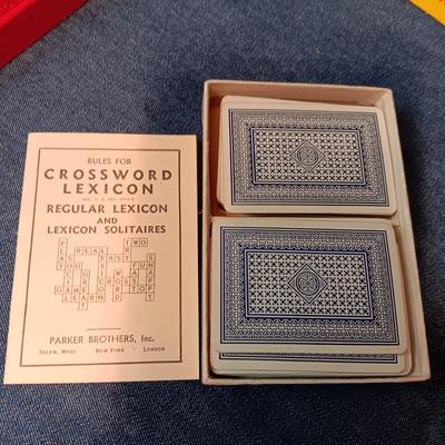 WOODEN COLORED DOT DOMINOES & CROSSWORD LEXICON