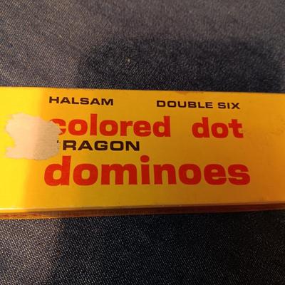 WOODEN COLORED DOT DOMINOES & CROSSWORD LEXICON