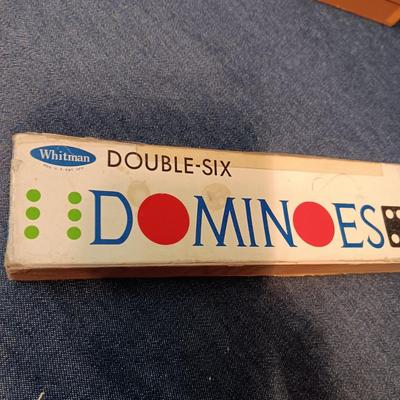 2 BOXES OF WOODEN DOMINOES