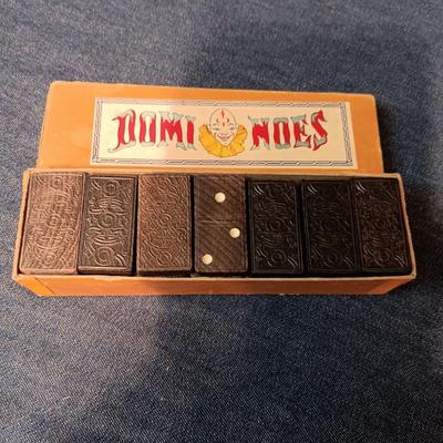 2 BOXES OF WOODEN DOMINOES