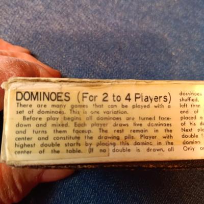 2 BOXES OF WOODEN DOMINOES