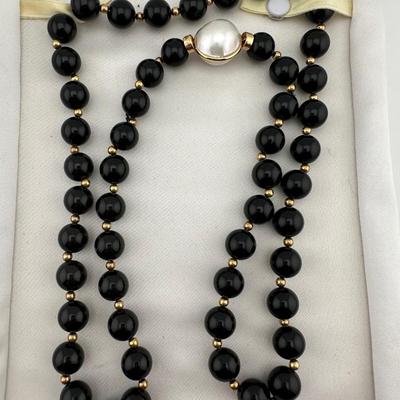 Black Onyx Necklace (See Details)