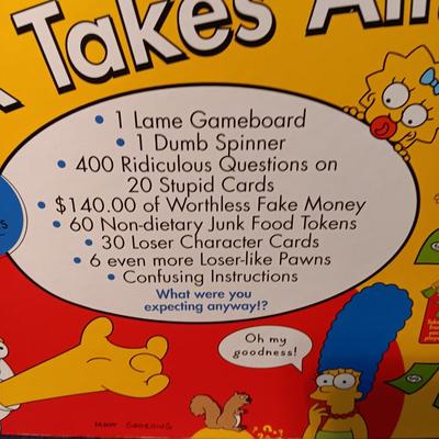 THE SIMPSONS LOSER TAKES ALL & PAZAZ BOARD GAMES
