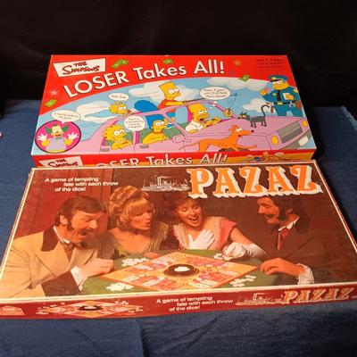 THE SIMPSONS LOSER TAKES ALL & PAZAZ BOARD GAMES