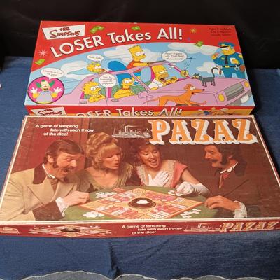 THE SIMPSONS LOSER TAKES ALL & PAZAZ BOARD GAMES