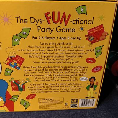 THE SIMPSONS LOSER TAKES ALL & PAZAZ BOARD GAMES