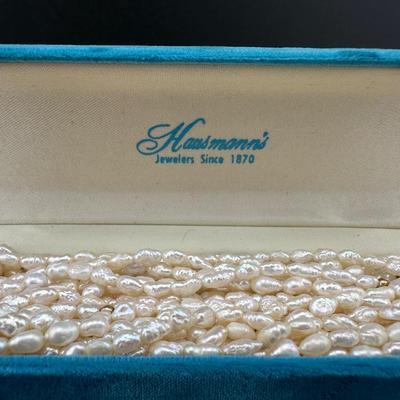 Pearl Beaded Necklace 14k Gold Clasp