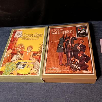 1969 "THE WORLD OF WALL STREET" & "PHLOUNDER" BOOK CASE GAMES