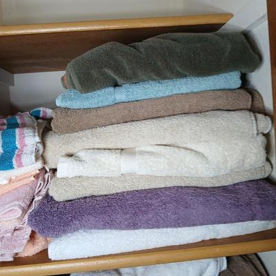 Bath Towels, Hand towels and washcloths closet full