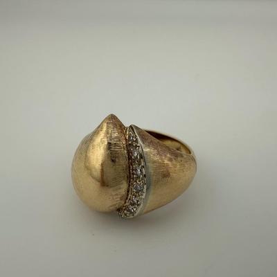 14k Yellow Gold Dome Ring