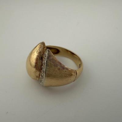 14k Yellow Gold Dome Ring