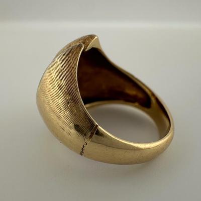 14k Yellow Gold Dome Ring