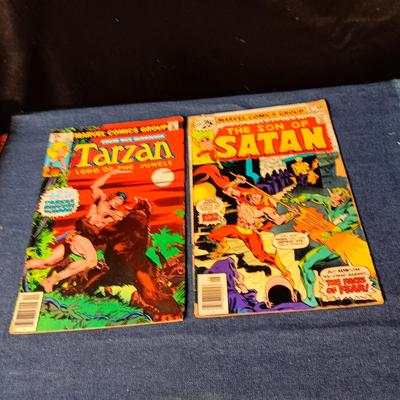 "TARZAN" AND "THE SON OF SATAN" COMIC BOOKS