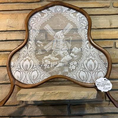 Lot 19: Vintage Wooden Framed Windmill Scene