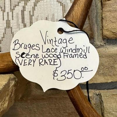 Lot 19: Vintage Wooden Framed Windmill Scene