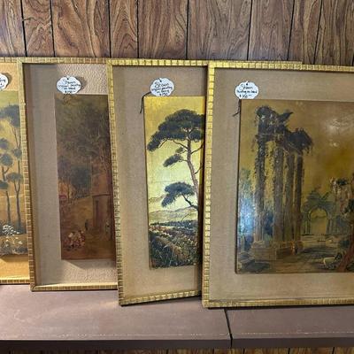 Lot 21: Paintings on Board Art