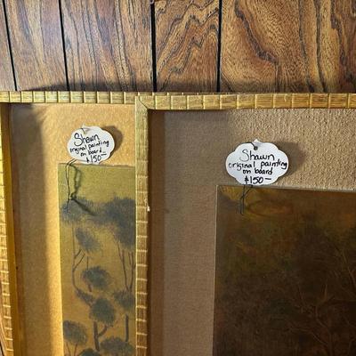 Lot 21: Paintings on Board Art