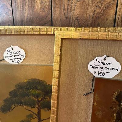 Lot 21: Paintings on Board Art