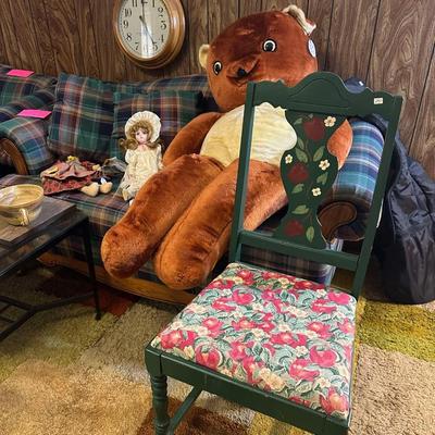 Lot 22: Stained Glass Religious Art, Couch & More