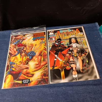 "AREALA" & "THE MARVEL MASTERPIECES COLLECTION" COMIC BOOKS