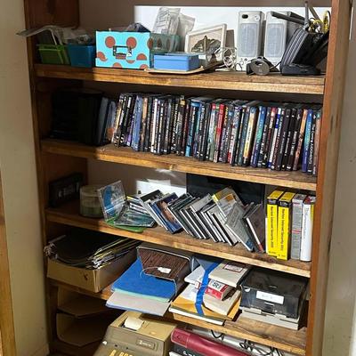 Lot 28: Shelf, TVs, Media & More