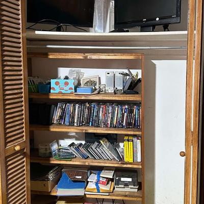 Lot 28: Shelf, TVs, Media & More