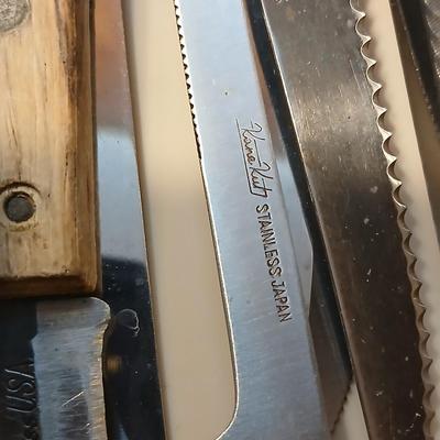 Wooden handled Kitchen knives and wooden handled utensils