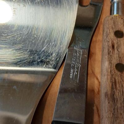 Wooden handled Kitchen knives and wooden handled utensils