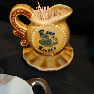 Gibson serving platter, Pitcher with fruit print, small kitchen items salt & pepper and more