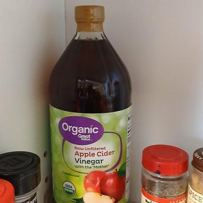 A few groceries -mostly used spices - salt - extract and apple cider vinegar