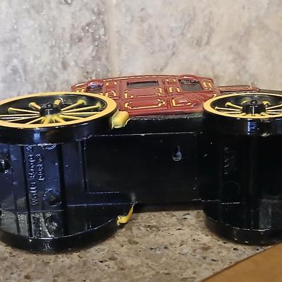 Wells Fargo cast Iron bank with wagon wheel mirror