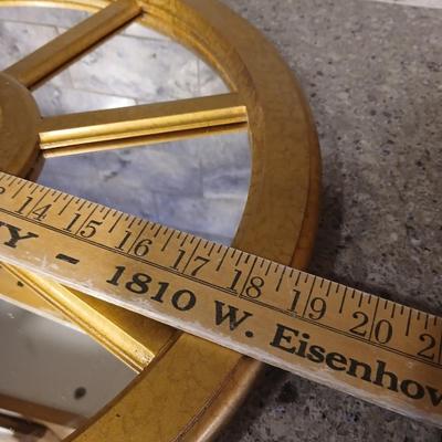 Wells Fargo cast Iron bank with wagon wheel mirror