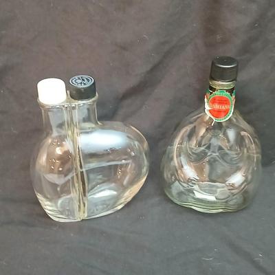 Sheridan Original Double Liqueur bottle and a Damiana nude decanter