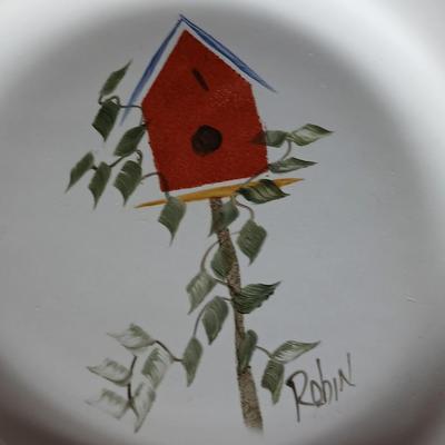 Pfaltzgraff bird house dish set for 2