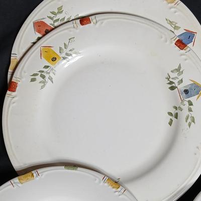 Pfaltzgraff bird house dish set for 2