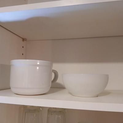 Cupboard full of dishes and dinnerware - Mismatched items Great for 1st apartment dwellers!