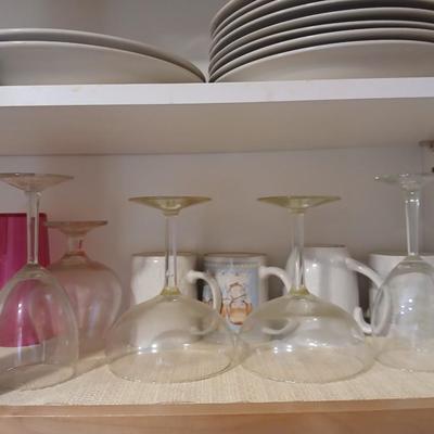 Cupboard full of dishes and dinnerware - Mismatched items Great for 1st apartment dwellers!