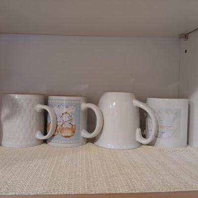 Cupboard full of dishes and dinnerware - Mismatched items Great for 1st apartment dwellers!