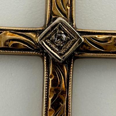 10k Gold Cross Pendant