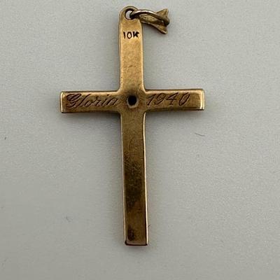 10k Gold Cross Pendant