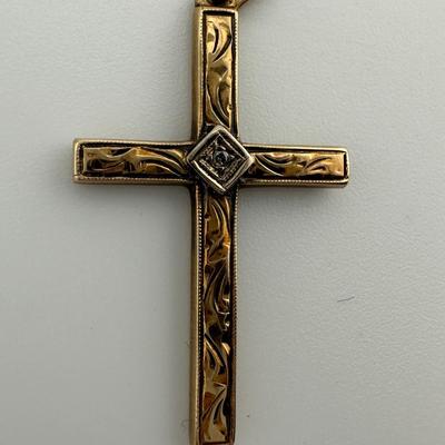 10k Gold Cross Pendant