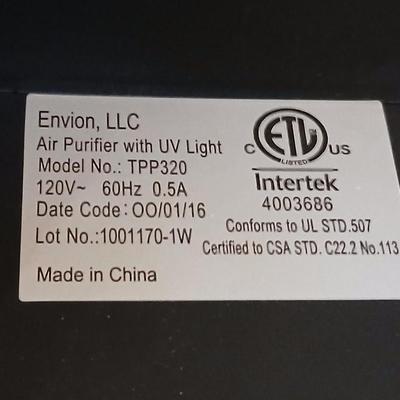 Nortex muti speed fan and Envion Air Purifier with UV light