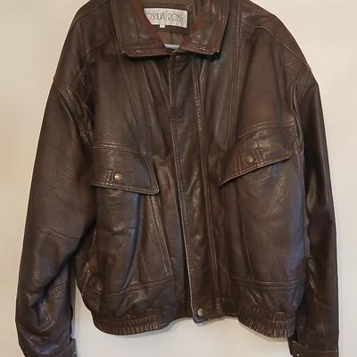 Nice Josua Ross leather Jacket with scarf Size L