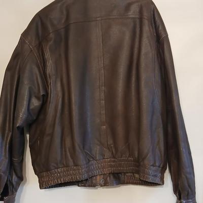 Nice Josua Ross leather Jacket with scarf Size L