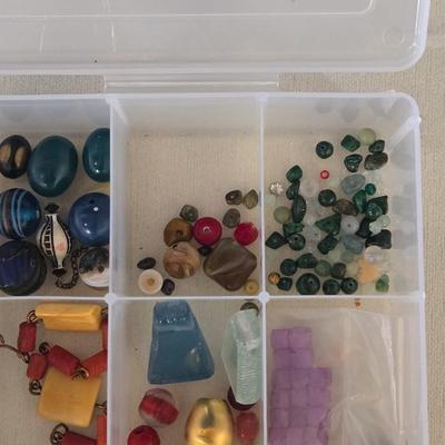 Plastic Organizer filled with Beads