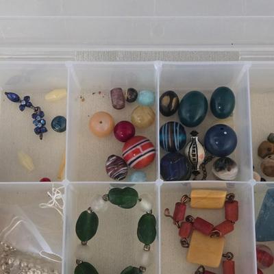 Plastic Organizer filled with Beads