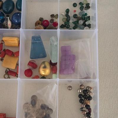Plastic Organizer filled with Beads