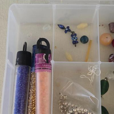 Plastic Organizer filled with Beads