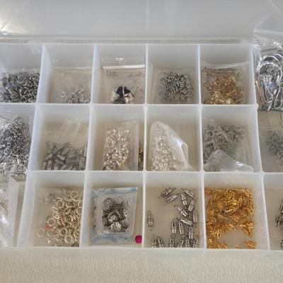 Plastic Organizer filled with Jewelry Fasteners